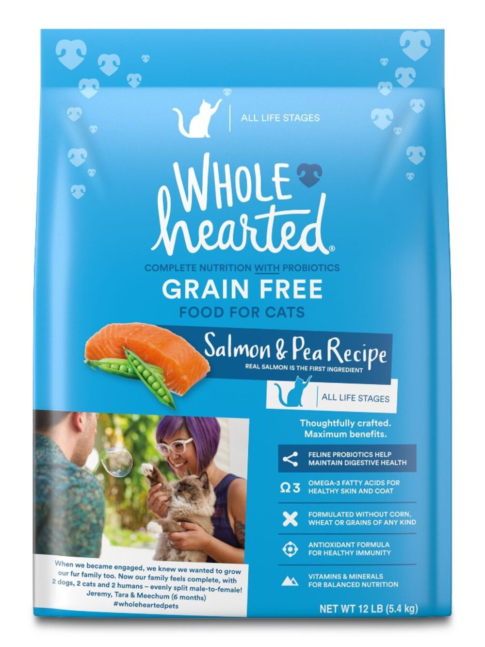 WholeHearted Grain Free Salmon Formula Dry Cat Food 12 lbs